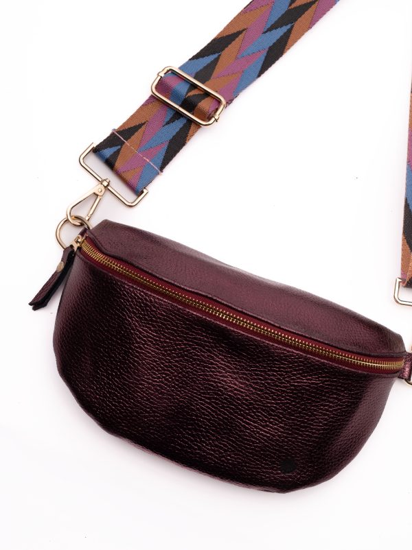 Icon X Omuz Çantası-Kolon Askı-Metalik Bordo - Görsel 2